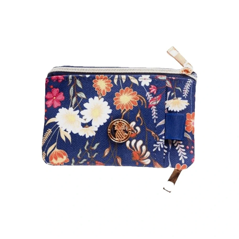 Simply Southern Vintage Floral ID‎ Wallet Zip Pouch Key Ring Card Holder NWT